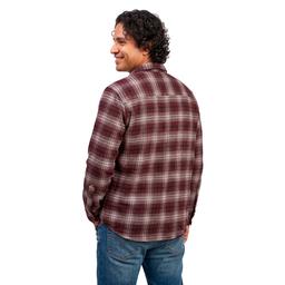 Young Mens Architect® Jean Co. Flannel Shirt - Burgundy/White
