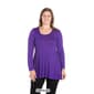 Plus Size 24/7 Comfort Apparel Poised Long Sleeve Swing Tunic Top - image 3