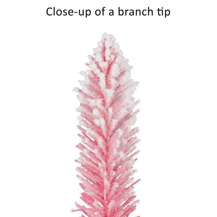 Puleo International 6ft. Pre-Lit Flocked Alpine Christmas Tree