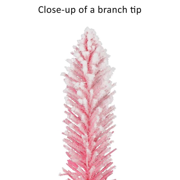 Puleo International 6ft. Pre-Lit Flocked Alpine Christmas Tree