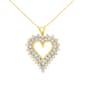 Haus of Brilliance 14kt. Gold 4ctw. Diamond Cluster Heart Pendant - image 1