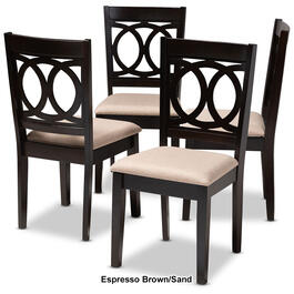 Baxton Studio Lenoir Wood Dining Chairs - Set of 4