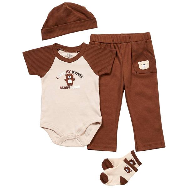 Baby Girl (3-9M) Baby Essentials 4pc. Beary Much Bodysuit Set - image 
