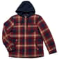 Mens Levi''s(R) Quilted Shirt Jacket w/ Hood - Burgundy/Navy - image 1
