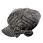 Womens Madd Hatter Plaid Tweed Cabby w/ Bow - image 1