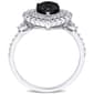 Sophia B 1 1/4ctw. Black & White Heart-Rose Cut Diamond Ring - image 2