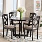 Baxton Studio Morigan Sand Fabric Dark Brown Wood 5pc. Dining Set - image 8