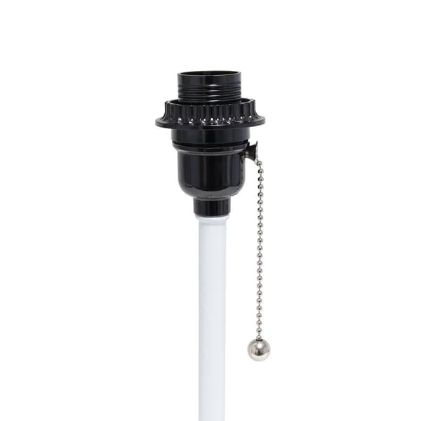 LimeLights White Stick Lamp wCharging Outlet/White Shade-Set of 2