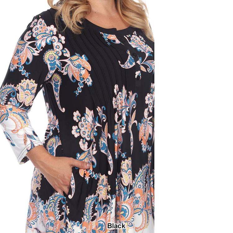 Plus Size White Mark 2 Piece Head To Toe Floral Paisley Set