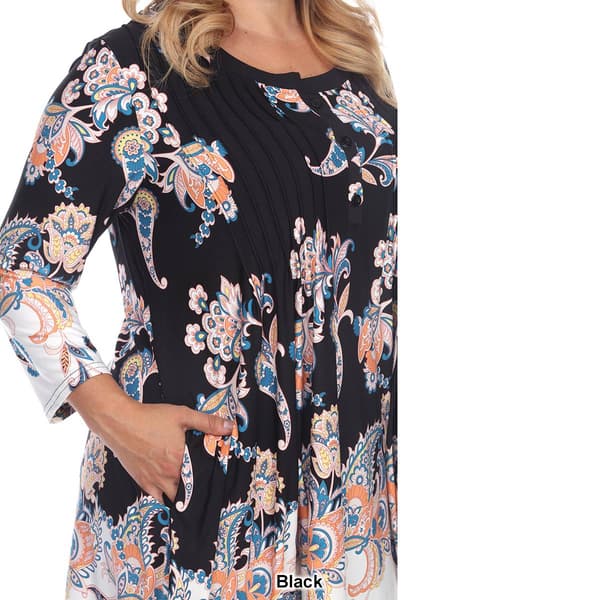 Plus Size White Mark 2 Piece Head To Toe Floral Paisley Set
