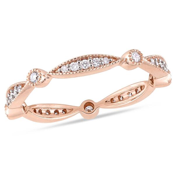Diamond Classics&#40;tm&#41; 10kt. Rose Gold 1/4ct. Diamond Band Ring - image 