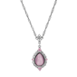 1928 18in. Silver-Tone Purple Moonstone Teardrop Necklace - image 1