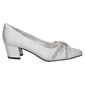 Womens Easy Street Millie Satin Block Heel Pumps - image 2