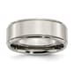 Mens Endless Affection(tm) Ridged Edge Engravable 8mm Wedding Band - image 1