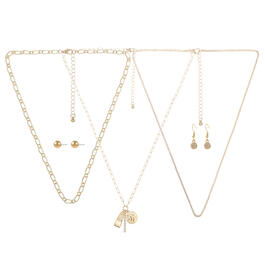 Ashley Cooper&#8482; Gold Necklaces & Earrings Travel Jewelry Pouch Set