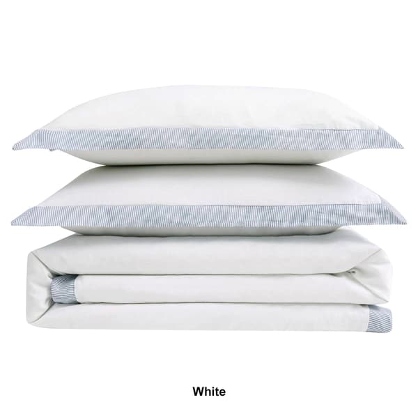 Brooklyn Loom Wilson Stripe Fringe Duvet Cover Set