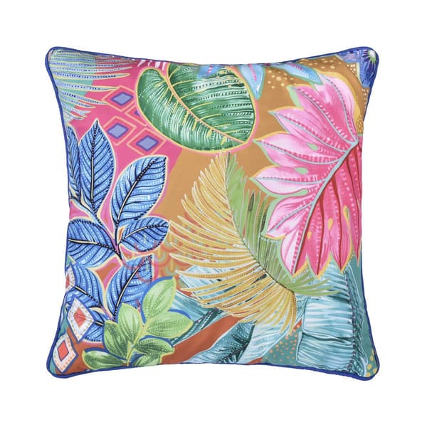 J. Queen New York Hanalei 18in. Square Quilted Decor Throw Pillow