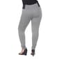 Plus Size Jacquard Slim Grey Row Print Pants - image 3