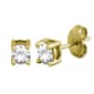 18k Gold Plated/Sterling Silver CZ Stud Earrings - image 1