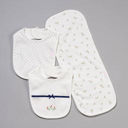 Baby Girl Little Me Rosebud Bib and Burp Set