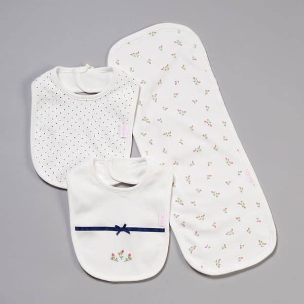 Baby Girl Little Me Rosebud Bib and Burp Set - image 