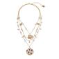 Betsey Johnson Floral Shell Layered Necklace - image 1