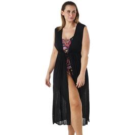 Plus Size Cover Me Onion Skin Duster Cover-Up