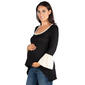 Womens 24/7 Comfort Apparel Hi-Low Tunic Maternity Top - Black - image 3