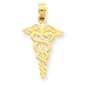 Unisex Gold Classics(tm) 14kt. Caduceus Pendant - image 1