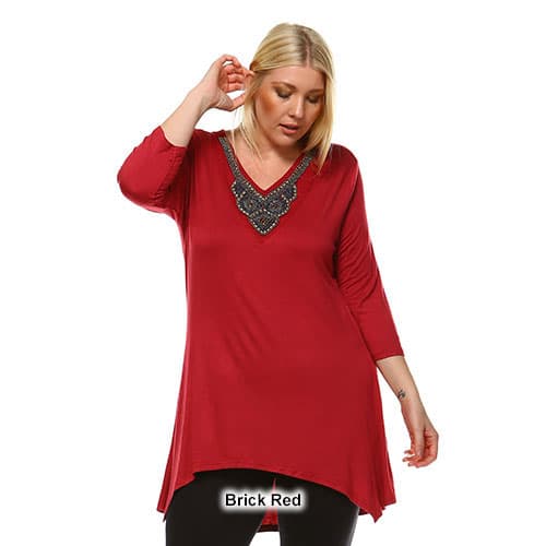 Plus Size White Mark Luna Tunic Top