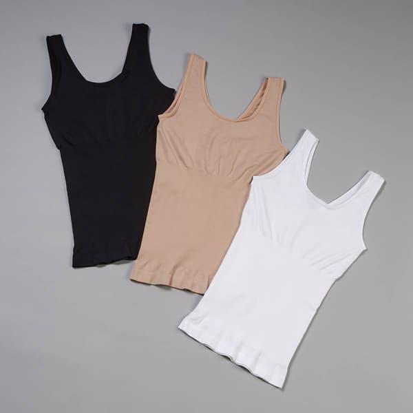 Womens Skinnygirl 3pk. Seamless Reversible Shaping Camisoles