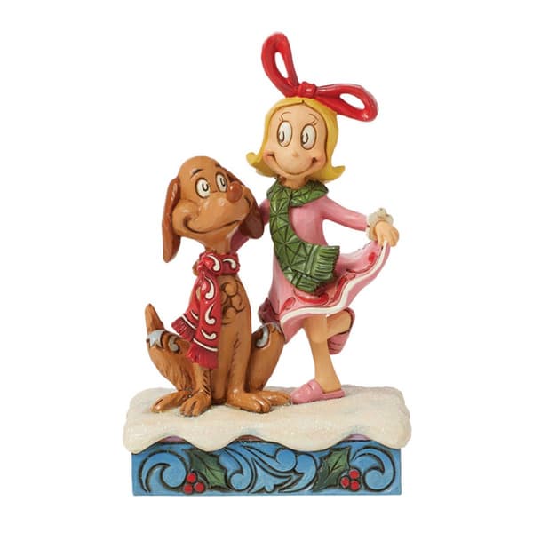 Jim Shore Cindy Lou and Max Christmas Figurine - image 