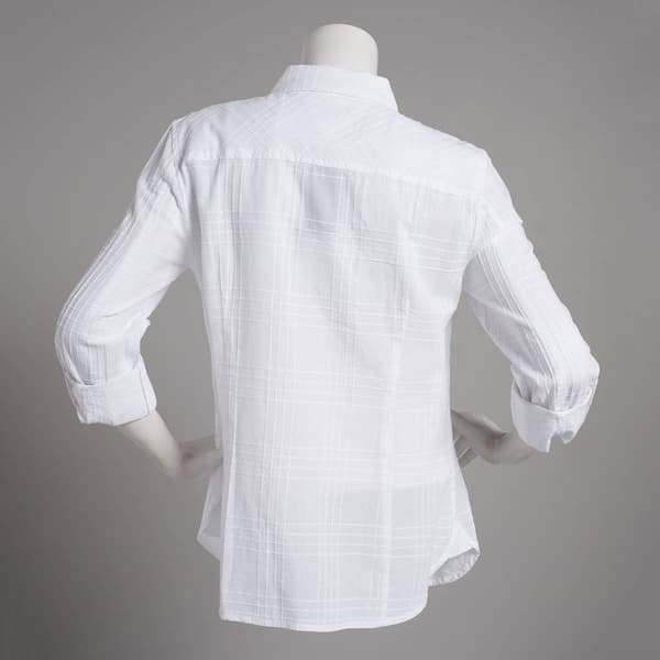 Womens Tommy Hilfiger Sport Textured Roll Tab Casual Button Down