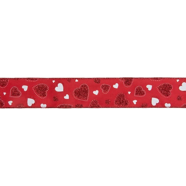Northlight Seasonal 30ft. Glittered Hearts Craft Ribbon
