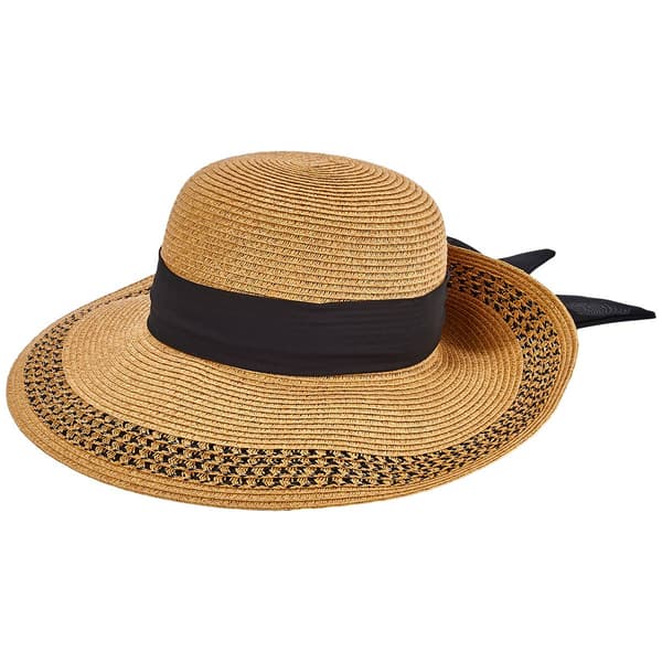 Womens Nine West Floppy Hat with Bow - image 