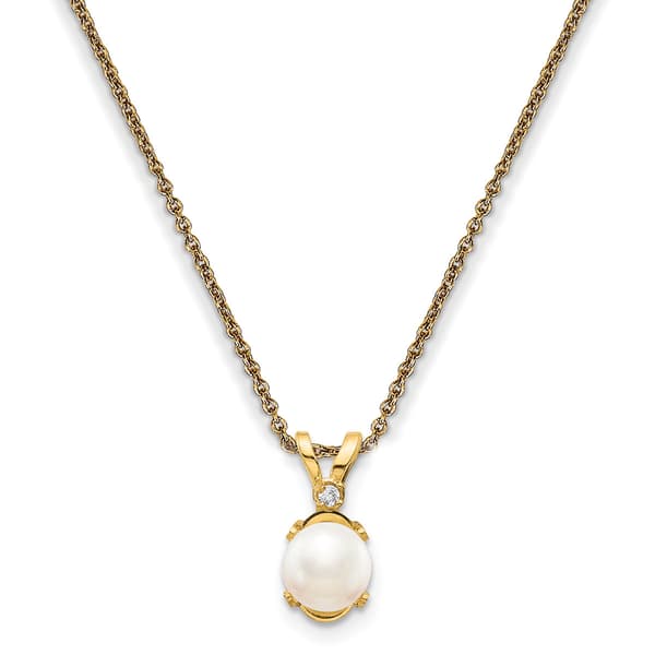 Gemstone Classics(tm) 14kt. Yellow Gold June Birthstone Necklace - image 