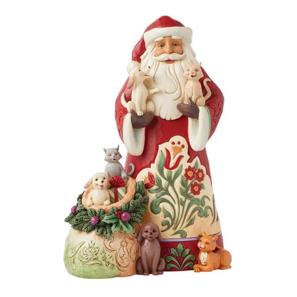 Jim Shore Heartwood Creek Santa w/ Pets Christmas Figurine - image 
