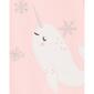Toddler Girl Carter''s&#174; 1pc. Narwhal Fleece Footie Pajamas - image 2