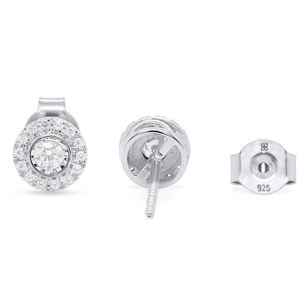 Nova Star&#174; Sterling 1/4ctw. Lab Grown Diamond Halo Earrings