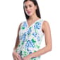 Womens Rafaella® Sleeveless Pom Pom Floral Button Front Blouse - image 3