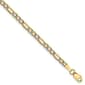 Unisex Gold Classics™ 3.2mm. 14k Semi Solid Pave Figaro Necklace - image 2