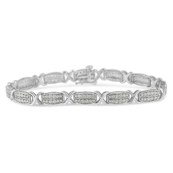 Diamond Classics&#40;tm&#41; 2ctw. Rose Cut Diamond & X-Link Bracelet - image 