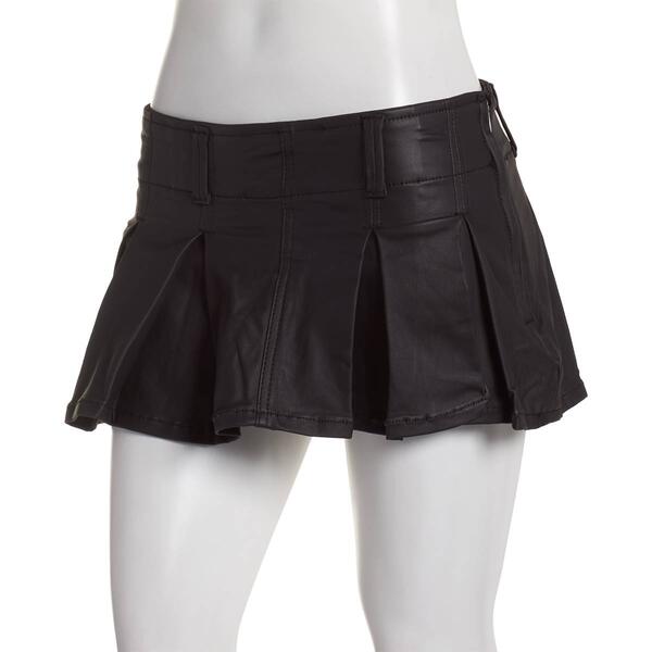 Juniors Almost Famous&#40;tm&#41; Pleated Pleather Skort - image 