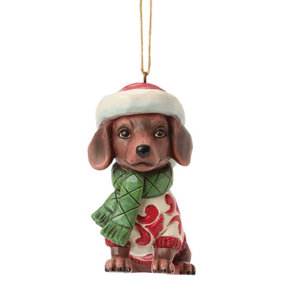 Jim Shore Christmas Dog Dachshund Christmas Ornament