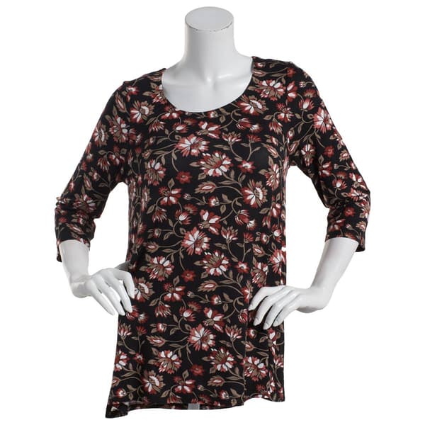 Womens Preswick & Moore 3/4 Sleeve Fall Floral Tunic