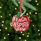 Northlight Red Silver Plated Apple Teacher Christmas Ornament - image 2