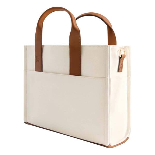 Tommy Bahama Solid Canvas Medium Tote w/ Leather Trim