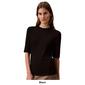 Womens Calvin Klein 3/4 Sleeve Crew Neck Textured Knit Tee - image 3