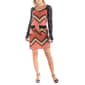 Womens 24/7 Comfort Apparel Sheer Lace Sleeve Shift Dress - image 1