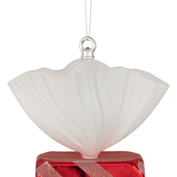 Northlight Wrapped Candy with Striped Glitter Christmas Ornament